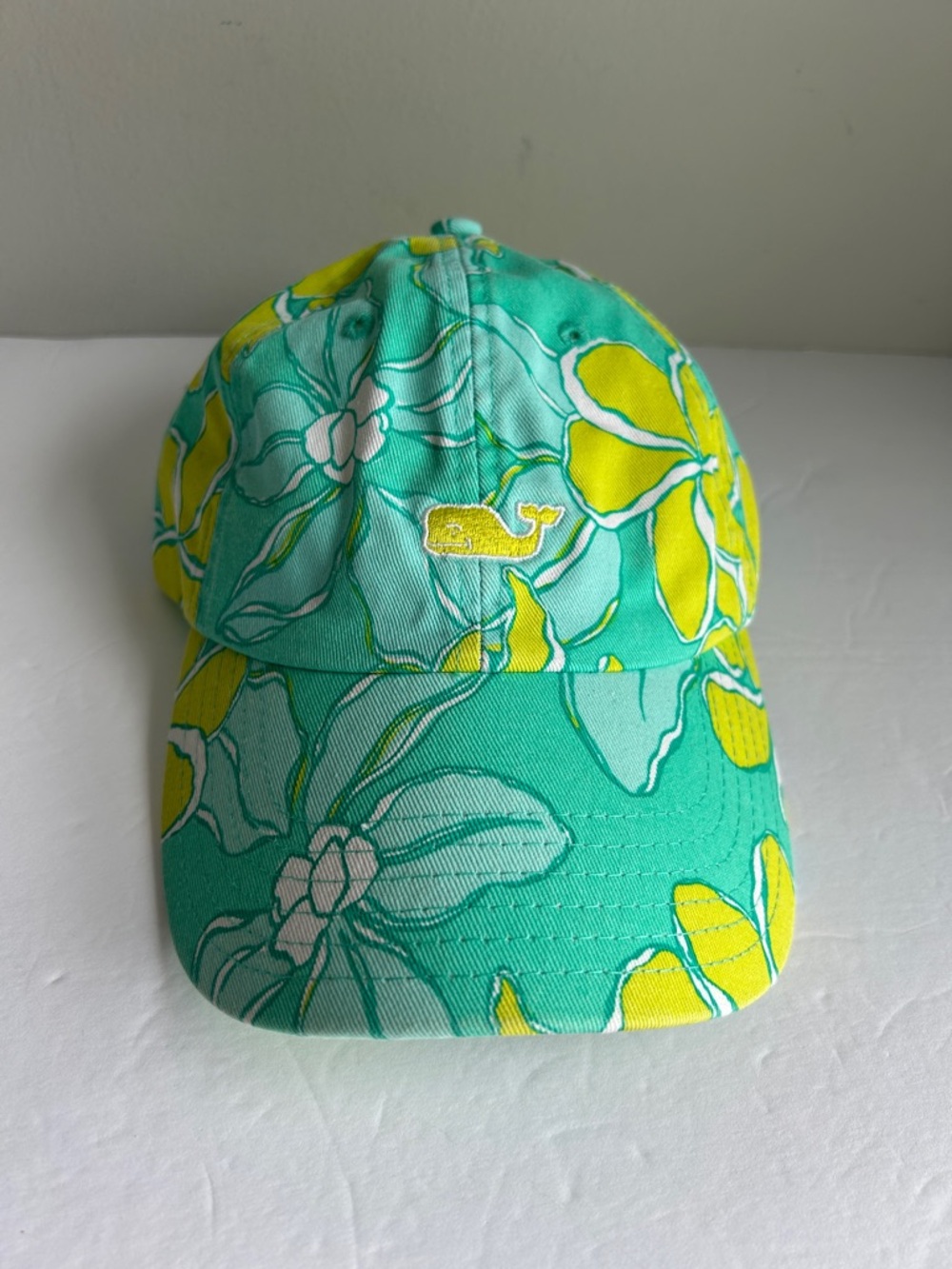 Vineyard Vines Teal & Yellow Floral Cap